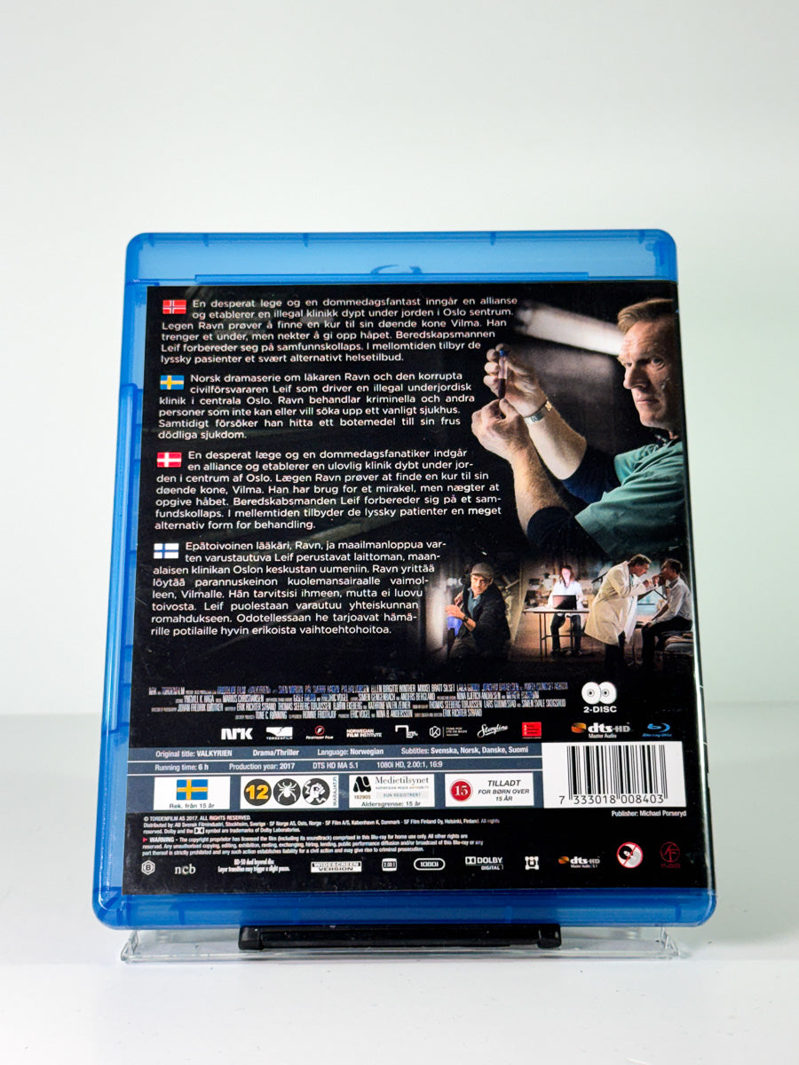 Bakside av cover til valkyrien – season 1, brukt original Blu-ray hos Brukbar Film