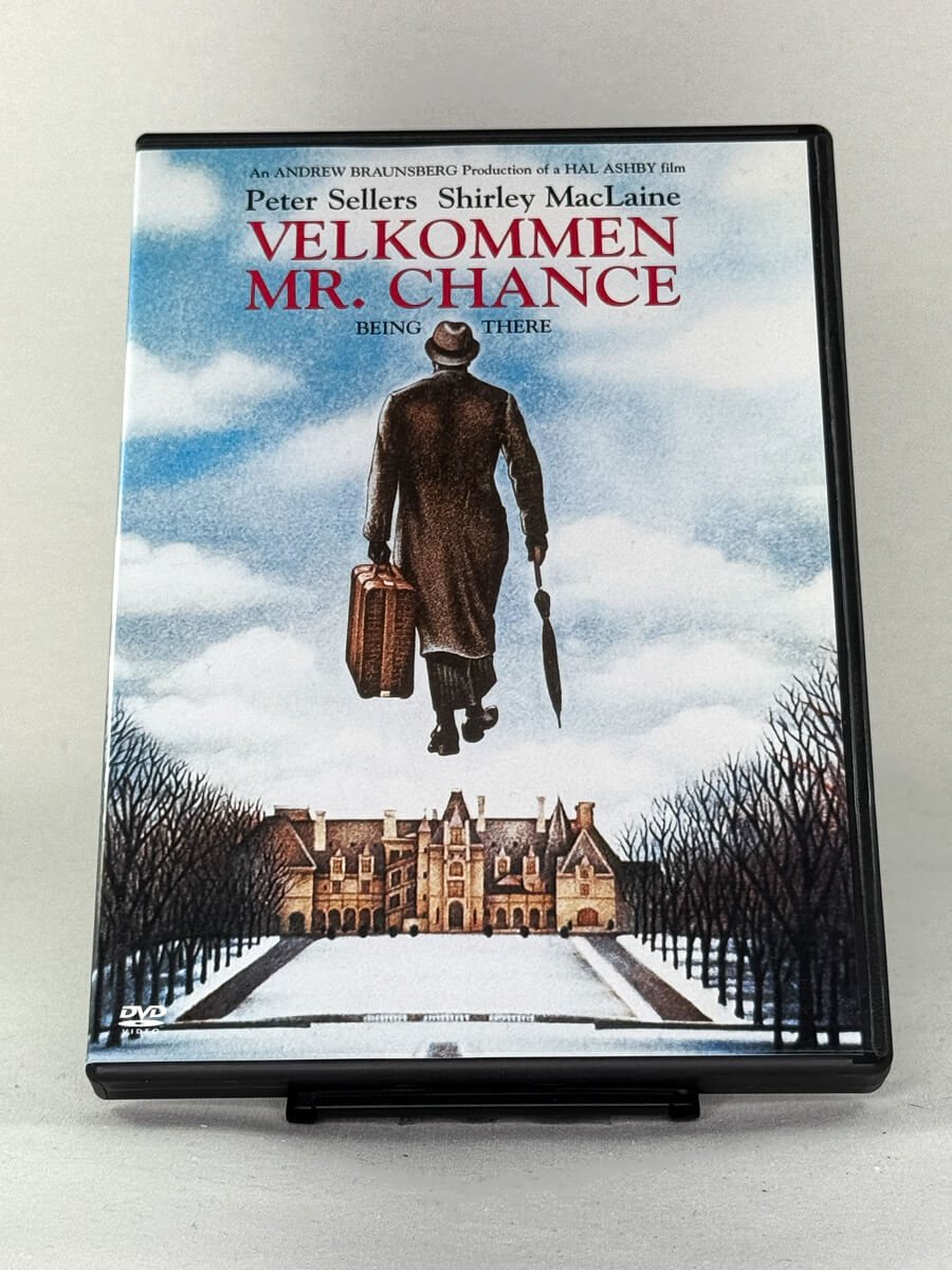 Forside av Velkommen Mr. Chance (originaltittel: Being There) DVD-cover – brukt klassikerfilm hos Brukbar Film
