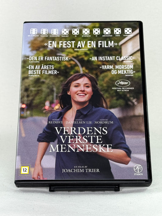 DVD-cover-forside til filmen Verdens verste menneske – Brukt DVD fra nettbutikken Brukbar Film