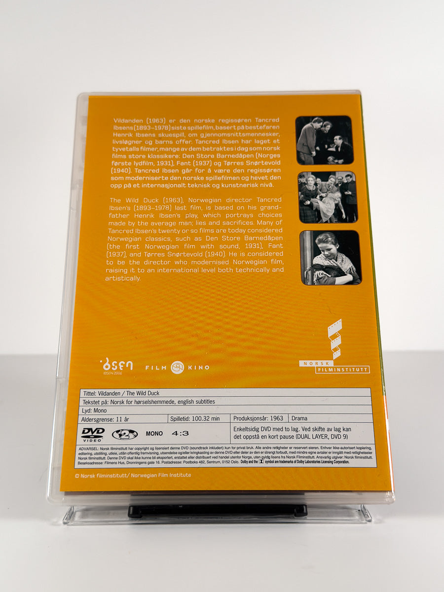 Bakside av cover til Vildanden på DVD
