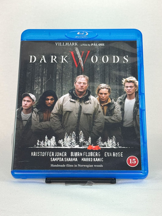 Brukt Blu-ray-film Villmark (Dark Woods) – forside av filmcover, norsk thriller/skrekkfilm på Blu-ray fra Brukbar Film