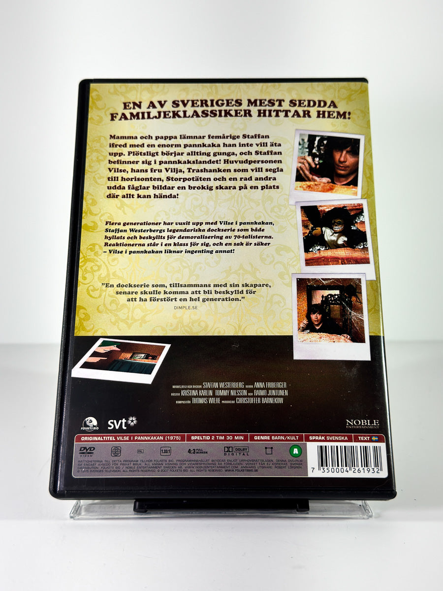 Bakside av cover til Vilse i pannkakan på DVD