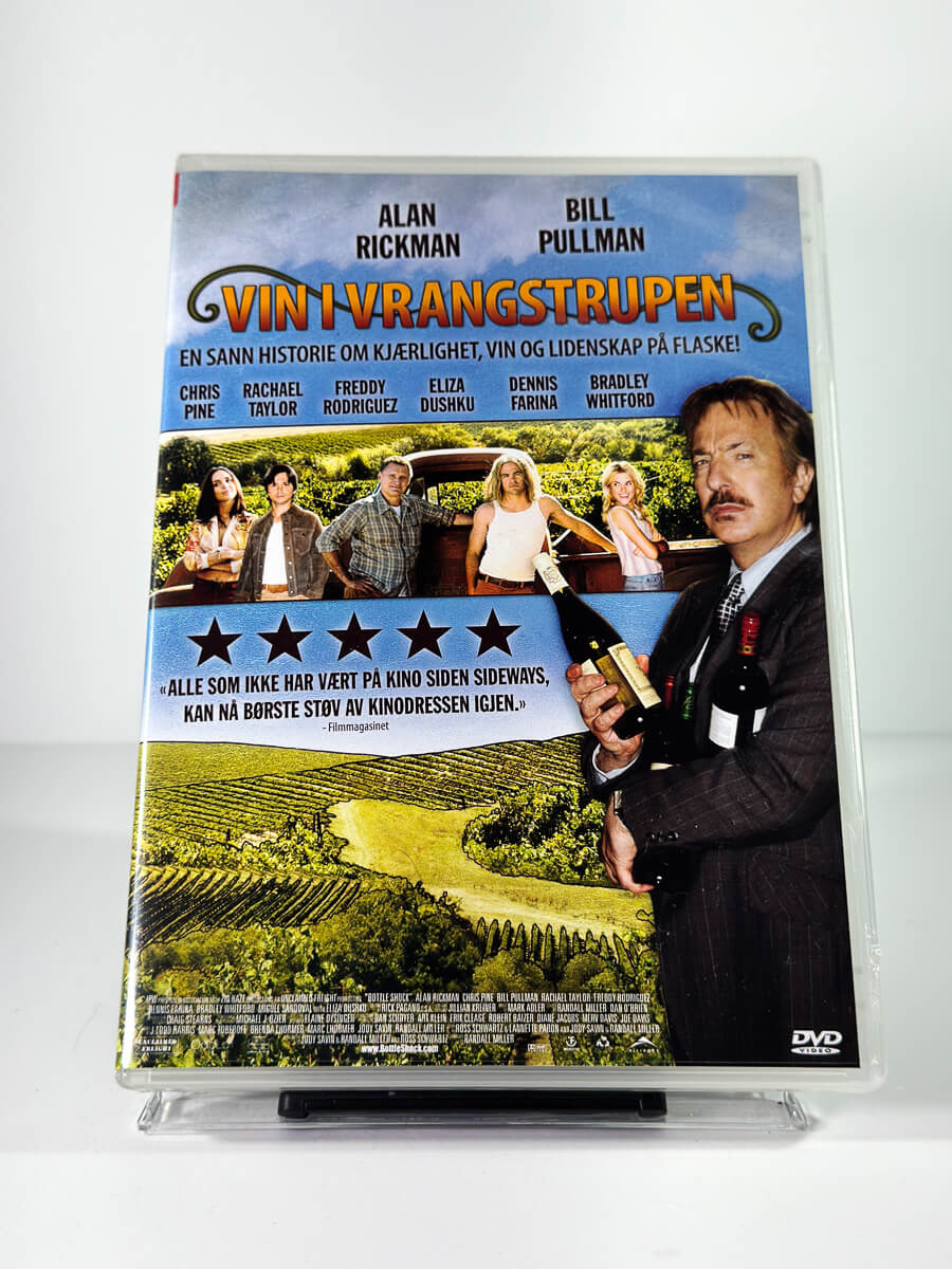 Forside av cover til Vin i vrangstrupen på DVD hos Brukbar Film