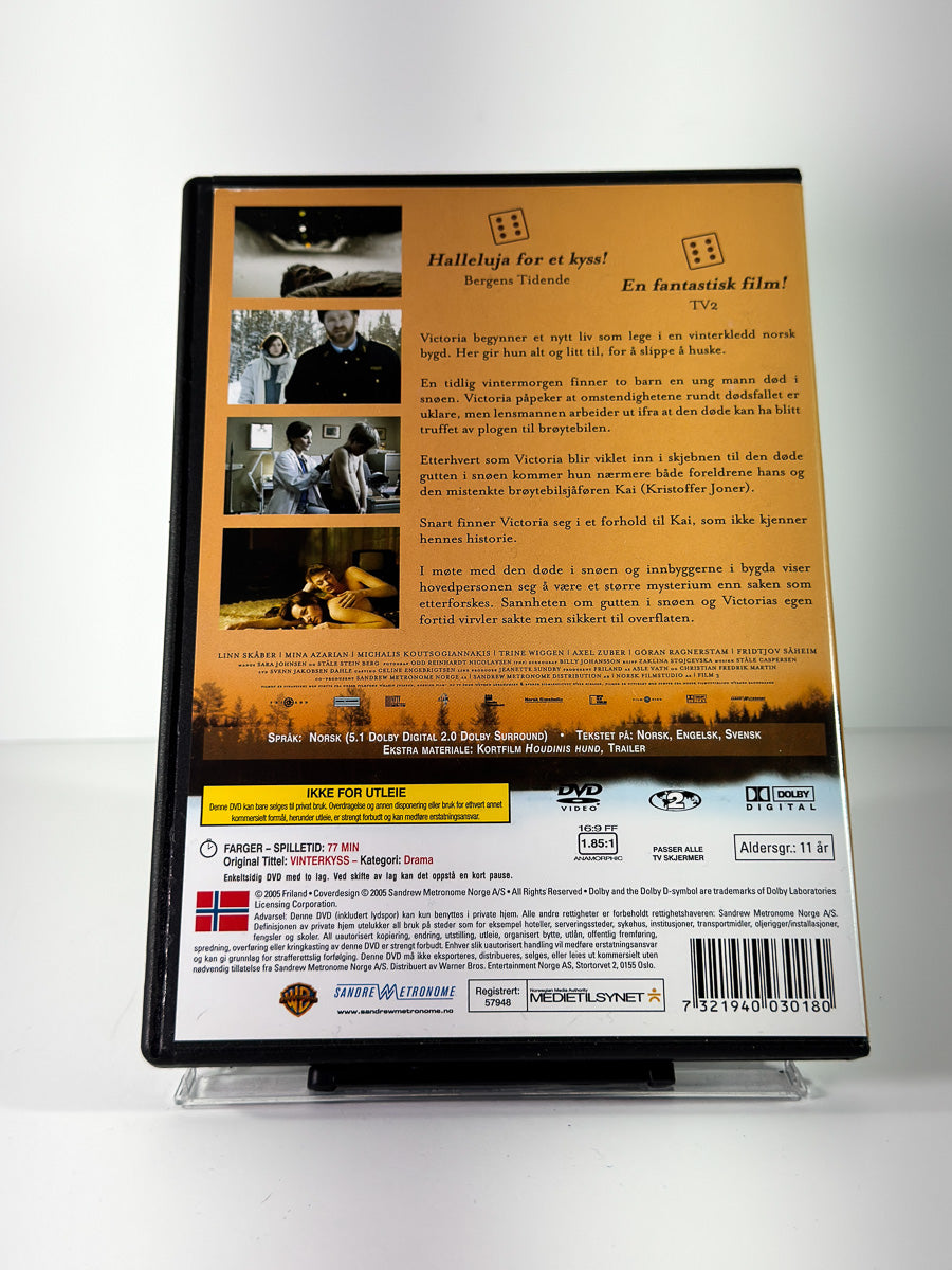 Bakside av cover til Vinterkyss på DVD