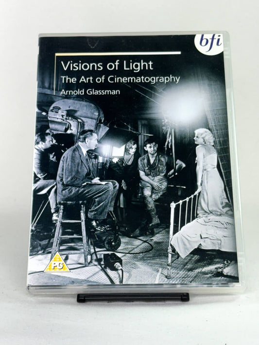 Forside av Visions of Light DVD-cover – dokumentarfilm om filmfotografi, brukt DVD fra Brukbar Film