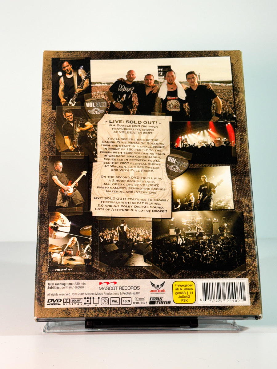 Bakside av cover til Volbeat – Live 2007, bruktfilm hos nettbutikken Brukbar Film