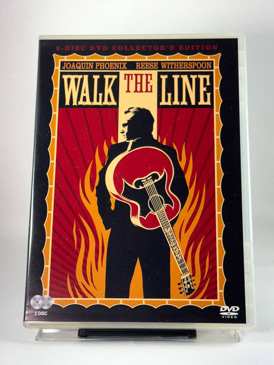 Forside av DVD-cover til filmen Walk the Line, brukt DVD hos Brukbar Film