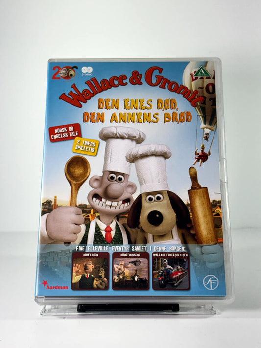 Forside av cover til wallace and gromit den enes dod den annens brod, bruktfilm hos nettbutikken Brukbar Film