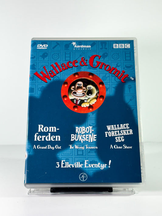 Forside av cover til Wallace & Gromit, brukt DVD hos Brukbar Film