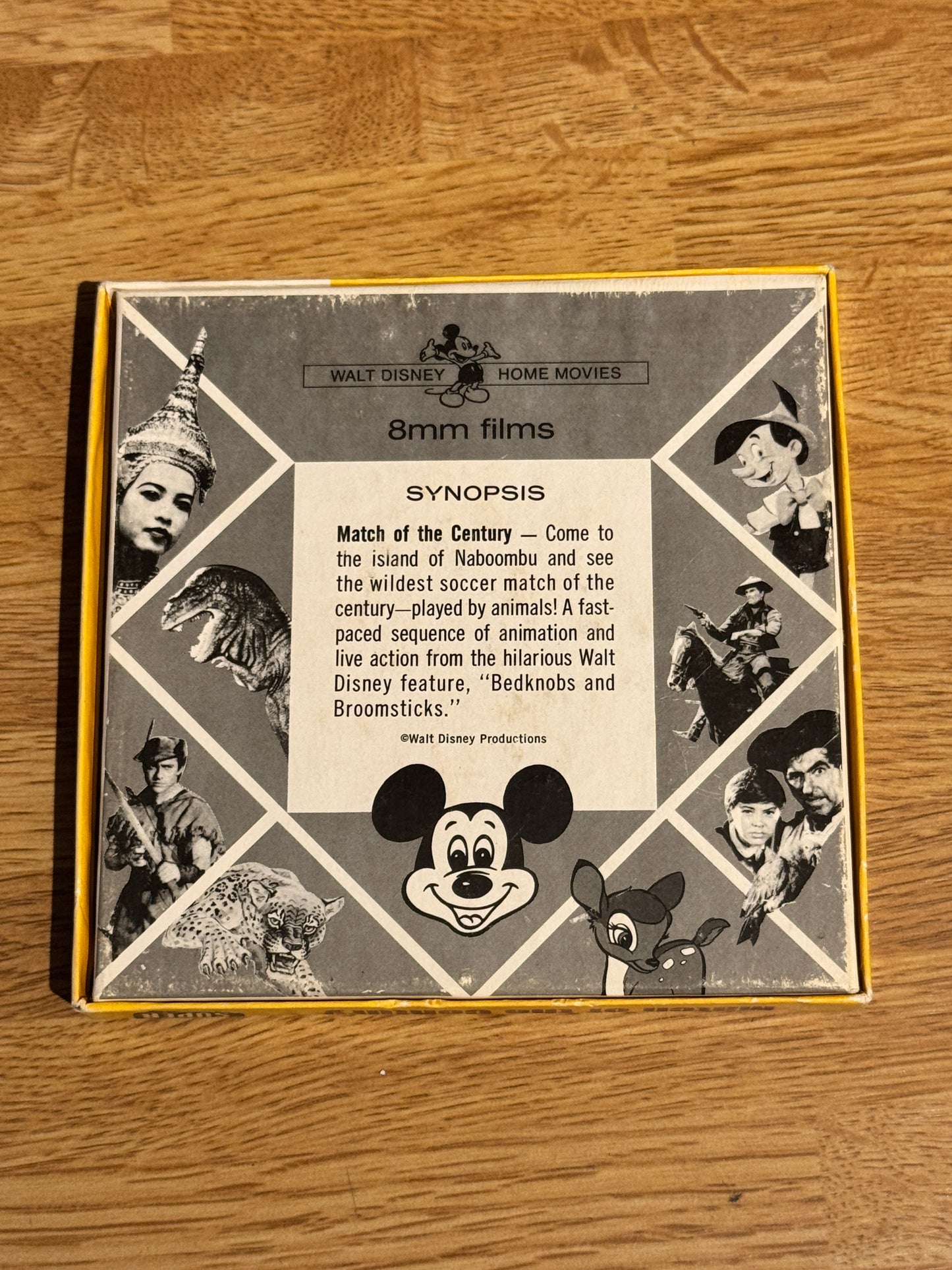 Bakside av cover til Walt Disney: Match of the Century, super 8 utgave hos Brukbar Film