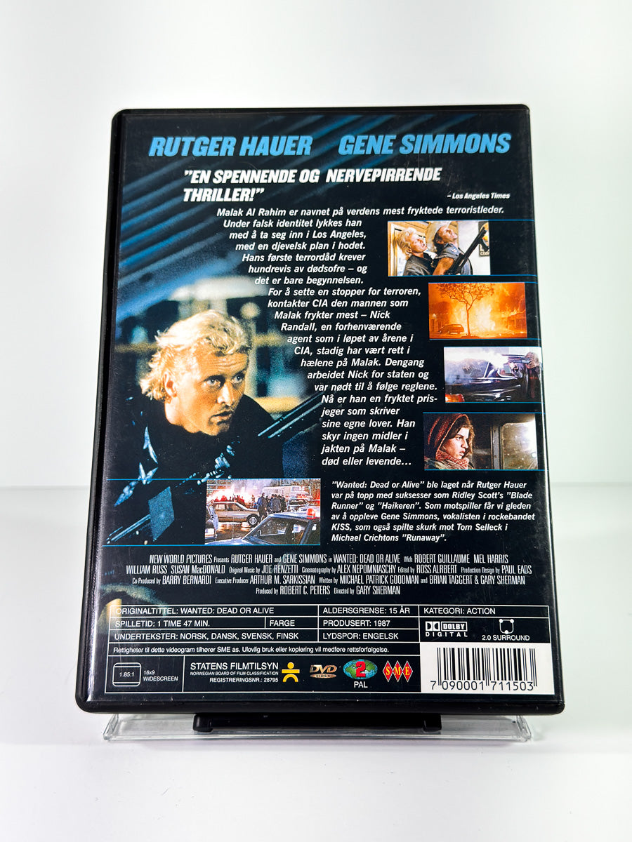 Bakside av cover til Wanted: Dead or Alive på DVD