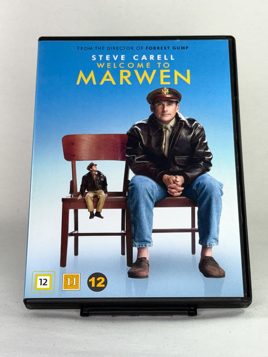 DVD-cover for filmen Welcome to Marwen, forside brukt original DVD hos Brukbar Film