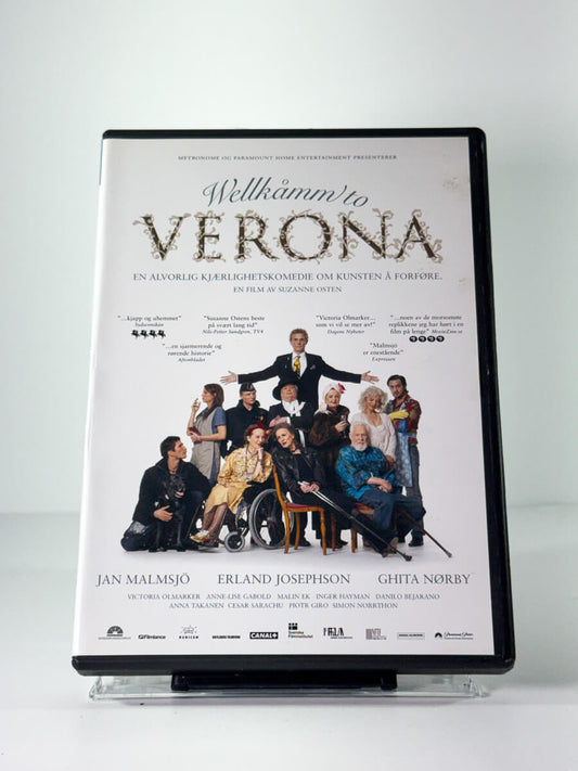 Forside av cover til wellkåmm to verona, bruktfilm hos nettbutikken Brukbar Film