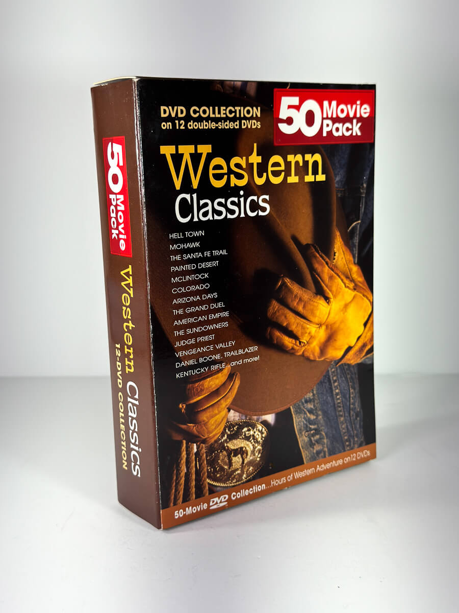 Forside av cover til Western Classics: 50 Movie Pack på DVD