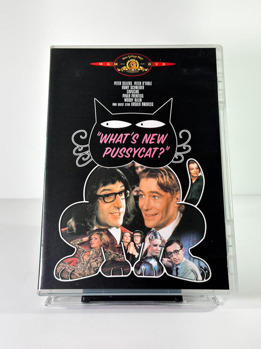 Forside av cover til What’s New Pussycat?, brukt DVD hos Brukbar Film
