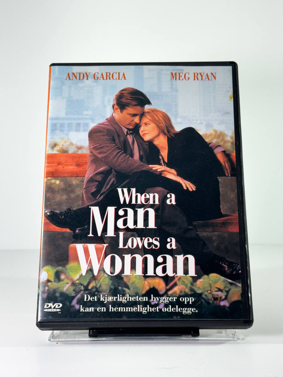 Forside av cover til when a man loves a woman, bruktfilm hos nettbutikken Brukbar Film