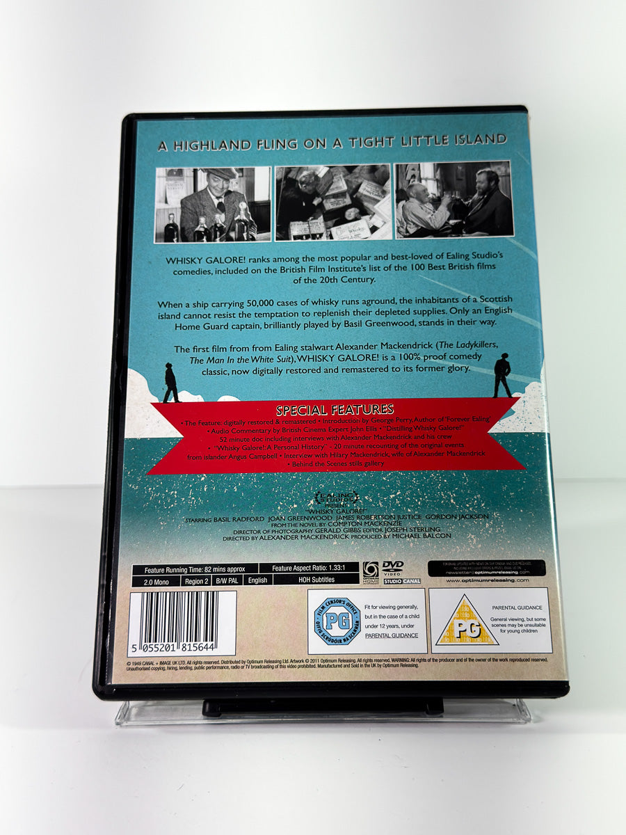 Bakside av cover til Whisky Galore! på DVD