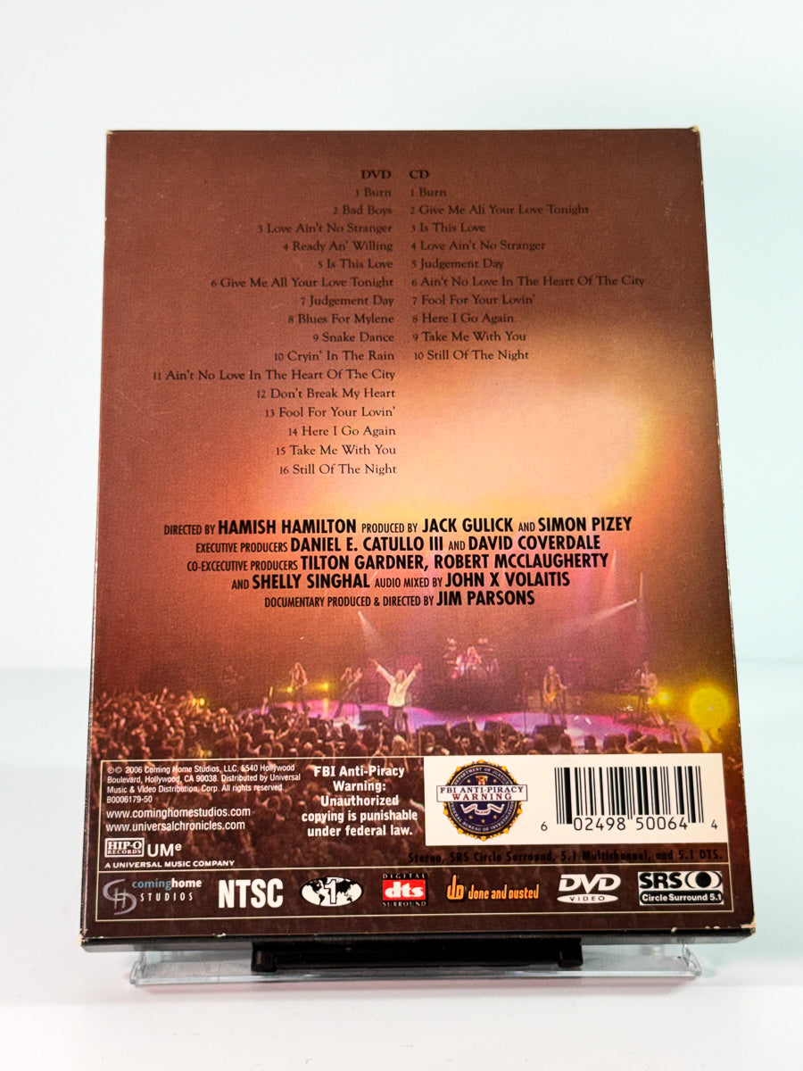Bakside av cover til Whitesnake – Live In The Still Of The Night, brukt DVD hos Brukbar Film