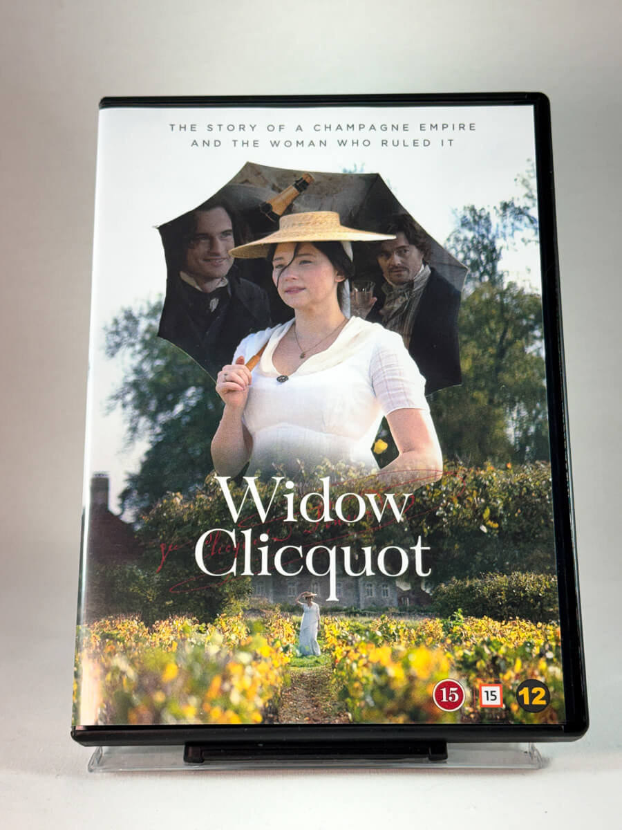 Forside av cover til Widow Clicquot, bruktfilm hos nettbutikken Brukbar Film
