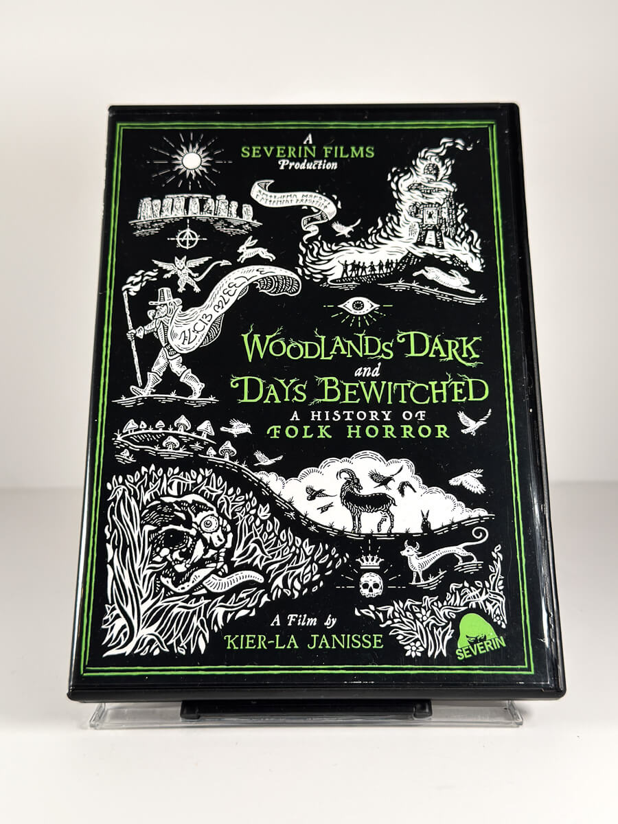 Forside av cover til Woodlands Dark and Days Bewitched: A History of Folk Horror på DVD