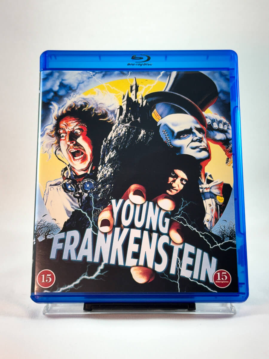 Forside av cover til Young Frankenstein, brukt Blu-ray hos Brukbar Film