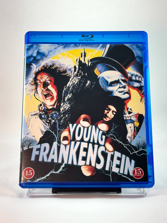 Forside av cover til Young Frankenstein, brukt Blu-ray hos Brukbar Film