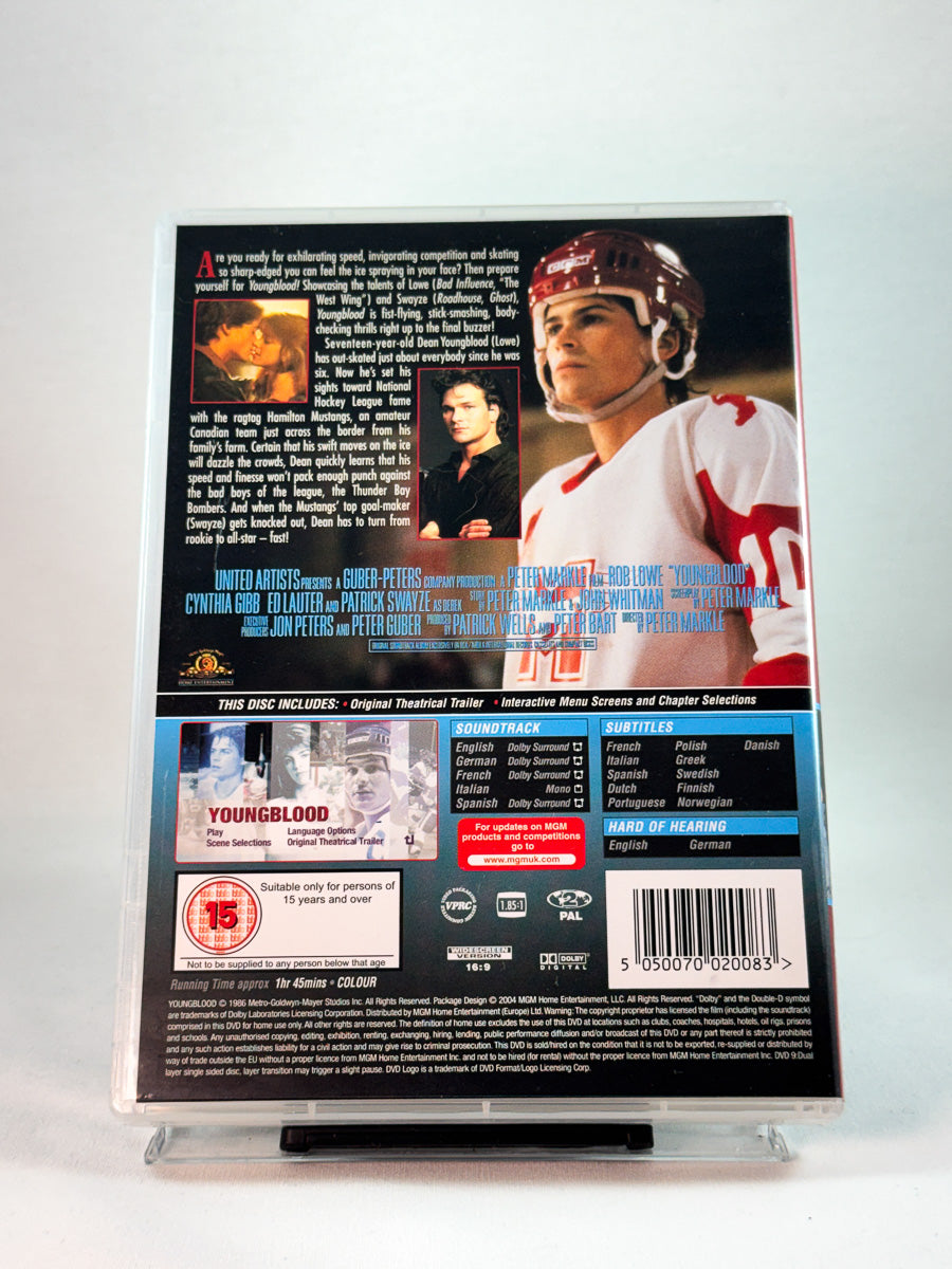 Bakside av cover til Youngblood, brukt DVD hos Brukbar Film
